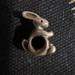 Pandora Silver Rabbit Charm , 925 silver , twist or slide on